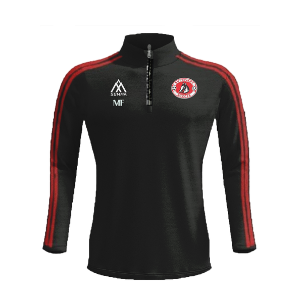 Buttevant Black and Red Half Zip
