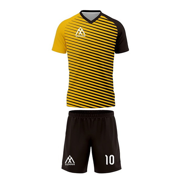Summa Drive V Collar Classic Design Football Jersey Football Kits Yellow/Black