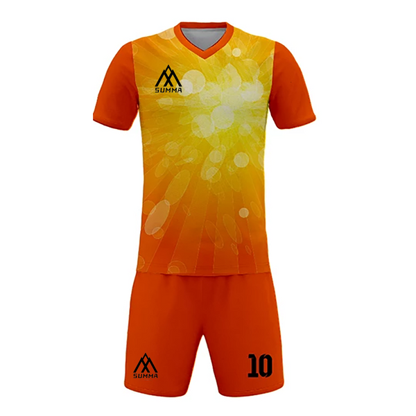 Summa Drive White Vapor Pattern Design Soccer Uniform Sets Orange/Light Orange