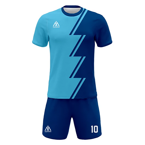 Summa Drive New Design Sublimation Printing Soccer Jersey Uniform Soccer Kits Light Blue/Blue