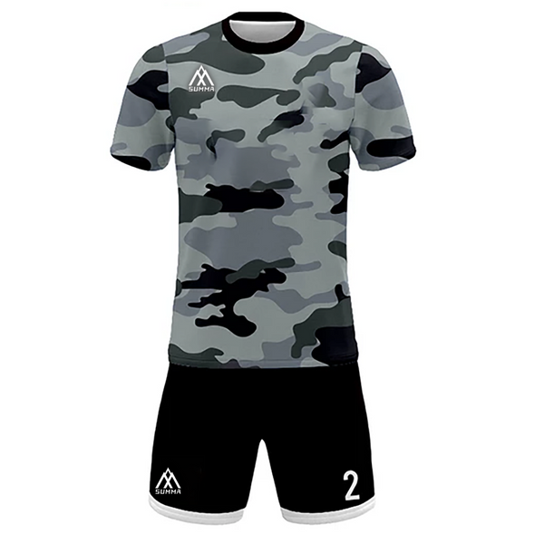 Summa Drive Men's Soccer Club Jersey Uniform Camouflage With Black Short