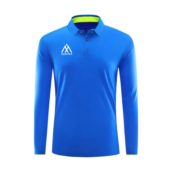 Summa Drive Quick-Dry Polyester Long Sleeve Shirt Blue