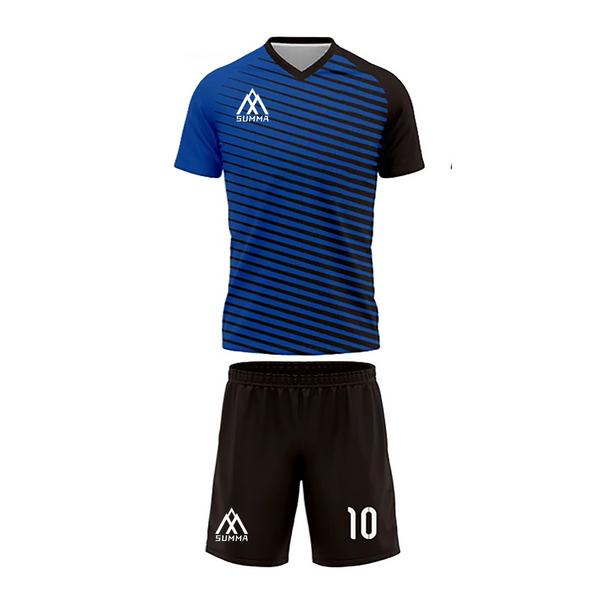 Summa Drive V Collar Classic Design Football Jersey Football Kits Blue/Black