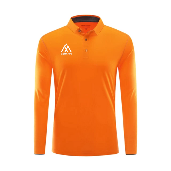 Summa Drive Quick-Dry Polyester Long Sleeve Shirt Orange