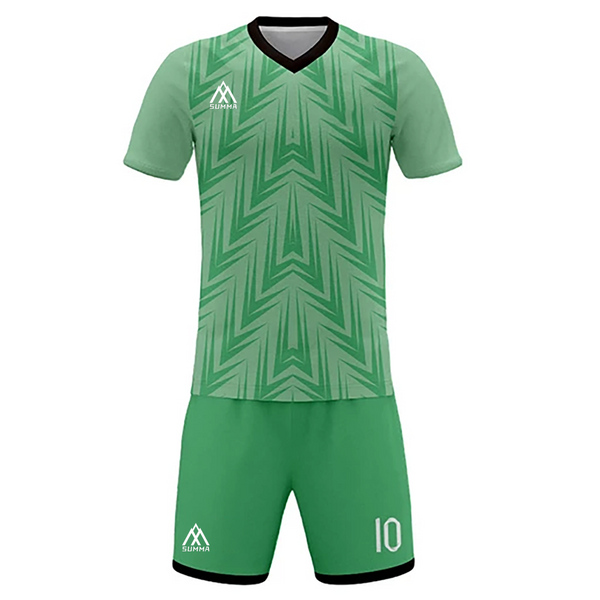 Summa Drive Orange Design Soccer Jersey Uniform Club Sublimation Printing Kits Light Green/Green With Black