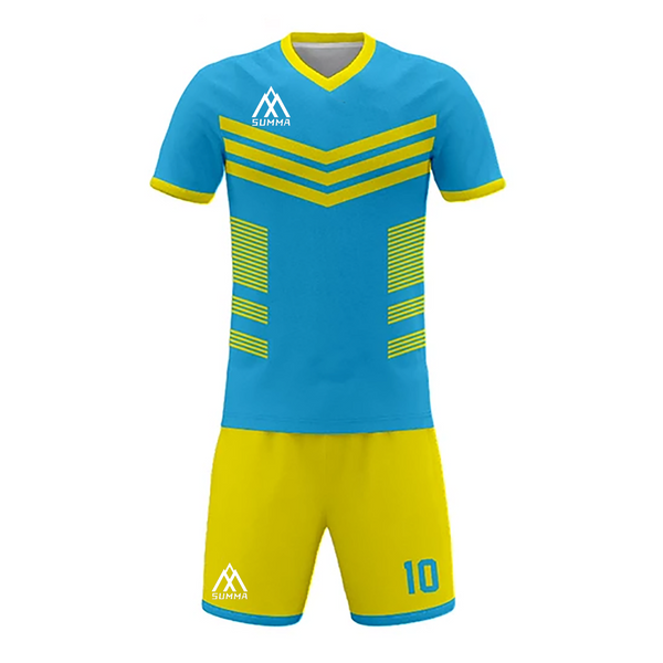 Summa Drive Sports Jersey Sublimation Football Uniform Light Blue/Yellow