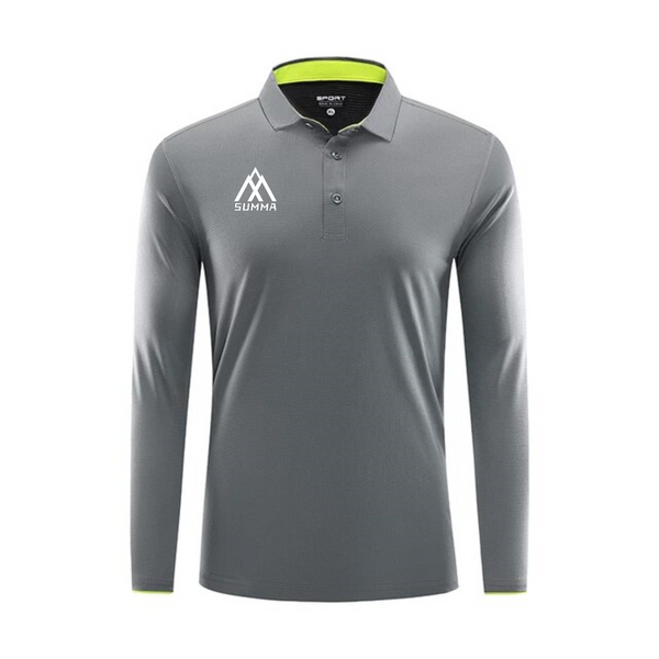 Summa Drive Quick-Dry Polyester Long Sleeve Shirt Gray