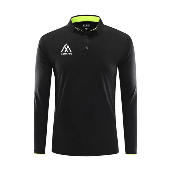 Summa Drive Quick-Dry Polyester Long Sleeve Shirt Black