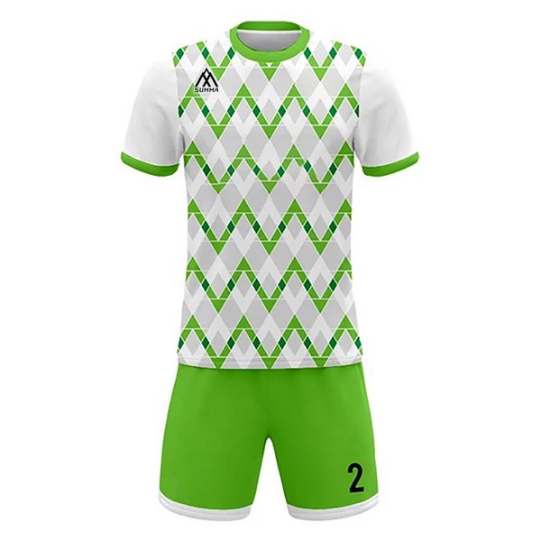 Summa Drive Men's Soccer Club Jersey Uniform White/Green