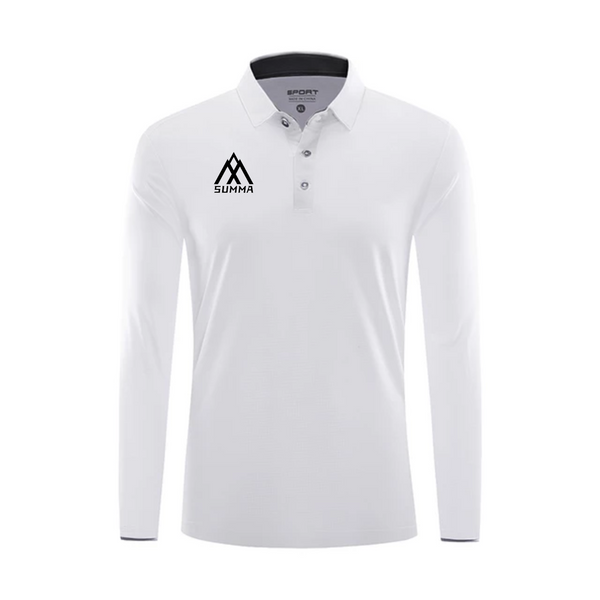 Summa Drive Quick-Dry Polyester Long Sleeve Shirt White