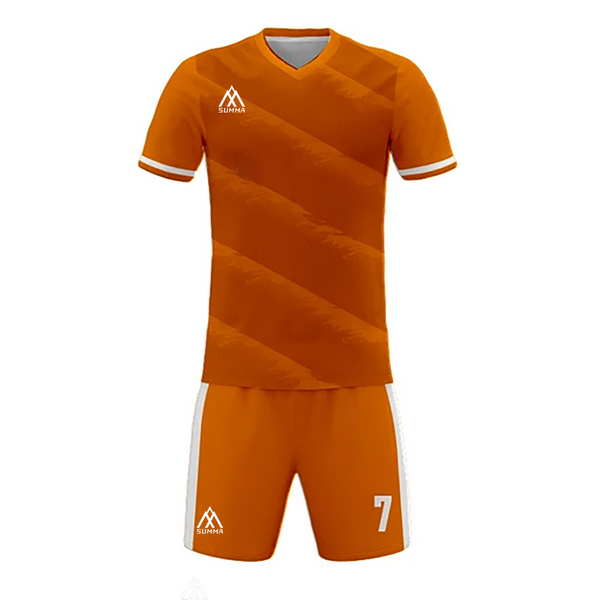 Summa Drive Polyester Mesh Material Sublimation Soccer Jersey Uniform Dark Orange/Orange
