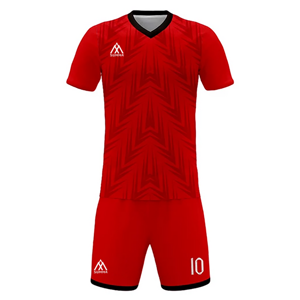 Summa Drive Orange Design Soccer Jersey Uniform Club Sublimation Printing Kits Red/Dark Red With Black