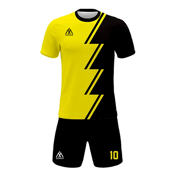 Summa Drive New Design Sublimation Printing Soccer Jersey Uniform Soccer Kits Yellow/Black