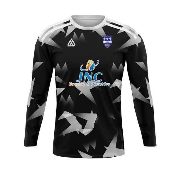 Ballina Town Black/White Long Sleeve Jersey with Triangle Design
